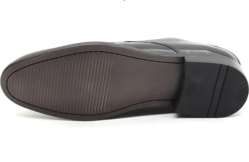 Genuine Leather Blucher Shoes with TPR Handcrafted sole