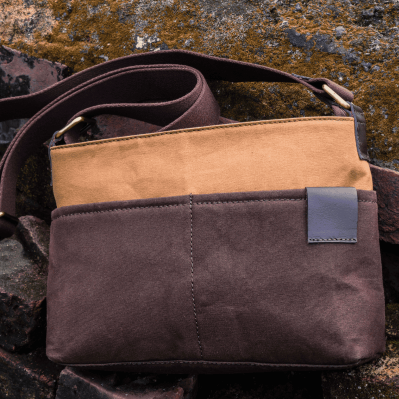 Premium Export Quality Canvas & Leather Crossbody Sling Bag with Multiple Zip Pockets | Travel Everyday Use