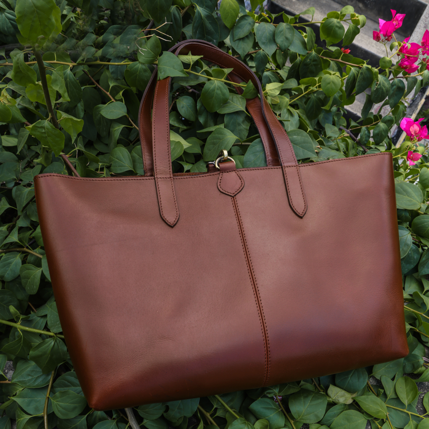 Premium Export Quality Large Leather Tote Bag for Women | Spacious Shoulder Handbag