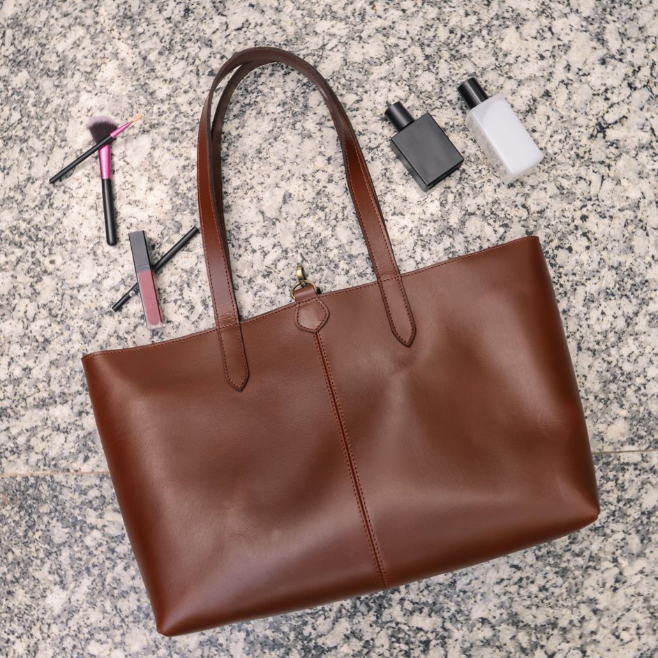 Premium Export Quality Large Leather Tote Bag for Women | Spacious Shoulder Handbag