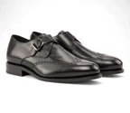 Black Single Monk GoodYear Welted