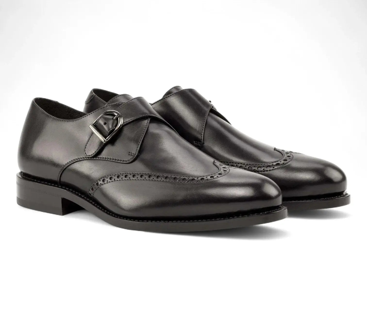 Black Single Monk GoodYear Welted
