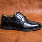 New Derby Brown Shoes – Genuine Leather Lace-Up Derbies with Cushioned Comfort Sole & Breathable Lining