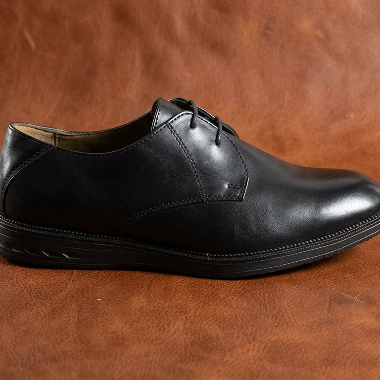 Men's Genuine Leather Blucher Shoes with TPR Comfort Sole