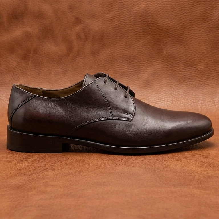 Genuine Leather Blucher Shoes with TPR Handcrafted sole