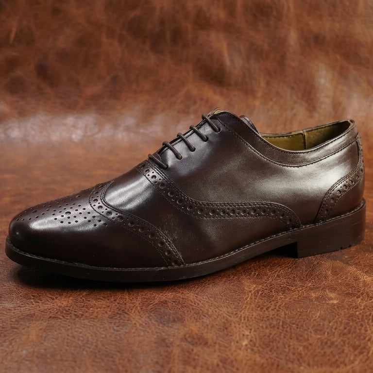 Men's Classic Wingtips Genuine Leather Shoes