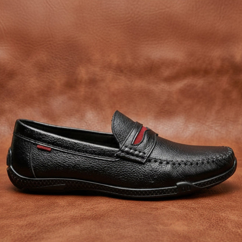 Men's Genuine Leather Mallorca Shoes with High Comfort Rubber Sole