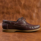 Laced Up Closure Genuine Leather Slip On Flat Stylish Retro Design Men Fashion Wear Shoes