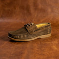 Suede Laced Up Premium Quality Original Leather Flat Wear Stylish Men Shoes