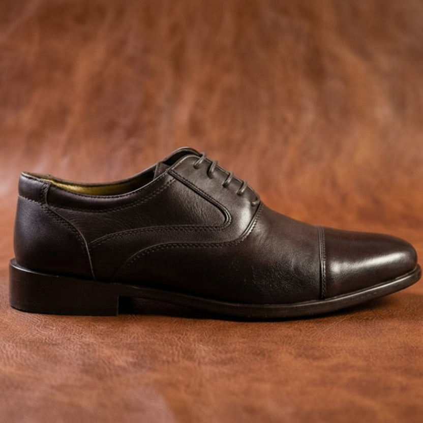 Captoe Milano Leather Derby Shoes | Handcrafted Formal Leather Footwear for Men