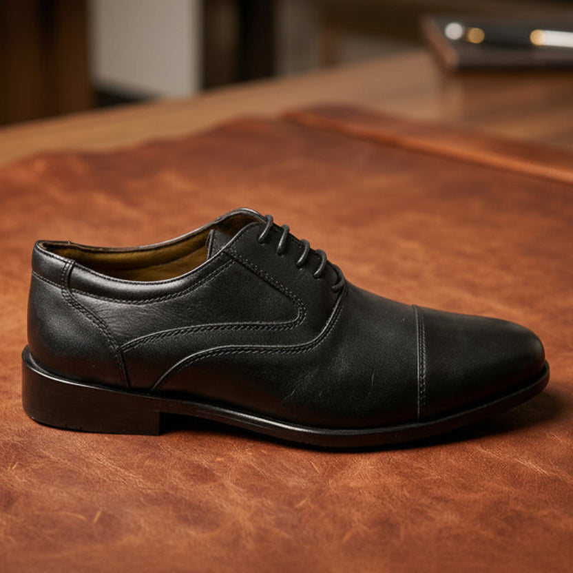 Captoe Milano Leather Derby Shoes | Handcrafted Formal Leather Footwear for Men