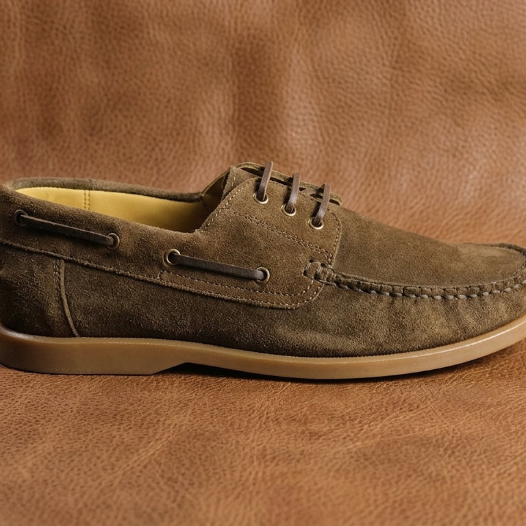 Boat Shoes – Elegant Suede Finish with Cushioned Insole & Flexible Rubber Sole