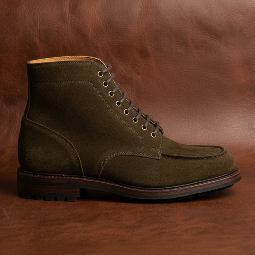 The Pike Khaki Suede Derby Boot Goodyear Welted