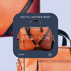 Premium Two-Tone Leather Office & Laptop Bag with Detachable Shoulder Strap
