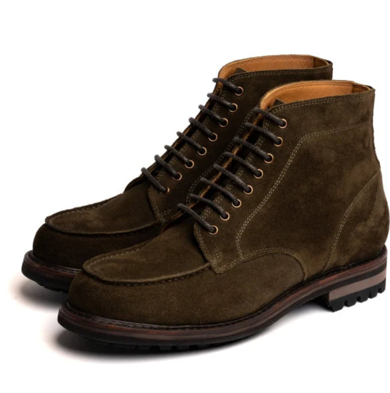The Pike Khaki Suede Derby Boot Goodyear Welted