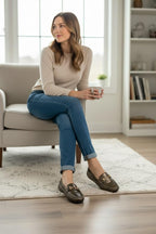 Woman Black Loafer Shoe