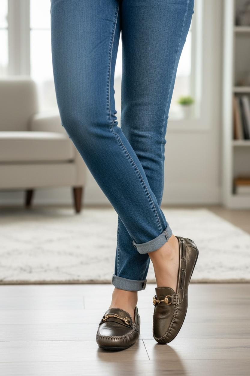 Woman Black Loafer Shoe