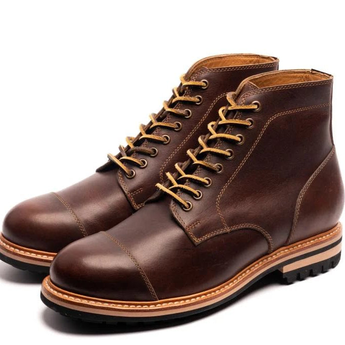 The Sterling Heritage Cap-Toe Boot - Cognac Leather - GoodYear Welted