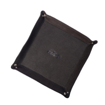 Celtic Black Color Pure Leather Tray For Office Use
