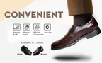 New Gallus Leather Tan Penny Loafers for Men | Stylish Slip-On Formal & Semi-Formal Shoes with Comfort Insole