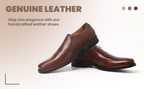 New Gallus Leather Tan Penny Loafers for Men | Stylish Slip-On Formal & Semi-Formal Shoes with Comfort Insole