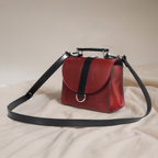 Premium Export Leather Mini Handbag for Women | Top Handle & Detachable Sling