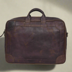 Unisex Vintage Leather  Messenger Office Bag with Adjustable & Detachable Shoulder Strap