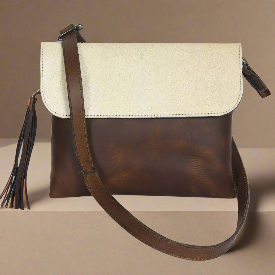 Celtic White And Tabaco Color Sling Bag