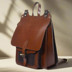 Premium Leather Everyday Backpack with Secure Flap Closure