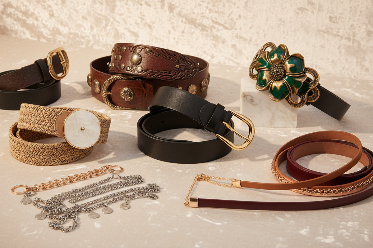 Belts for women with background