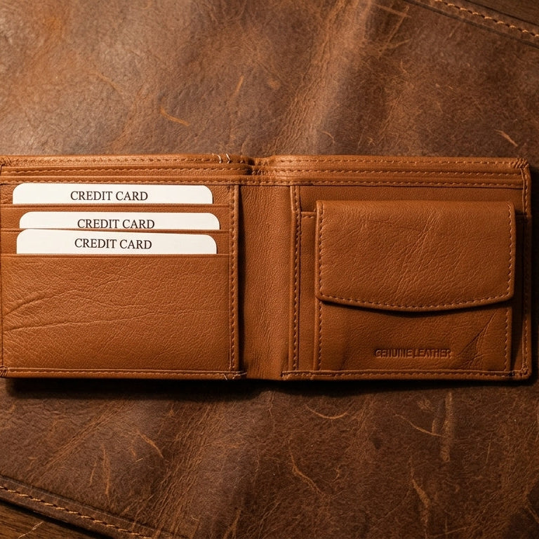 Men’s Genuine Leather Bifold Wallet