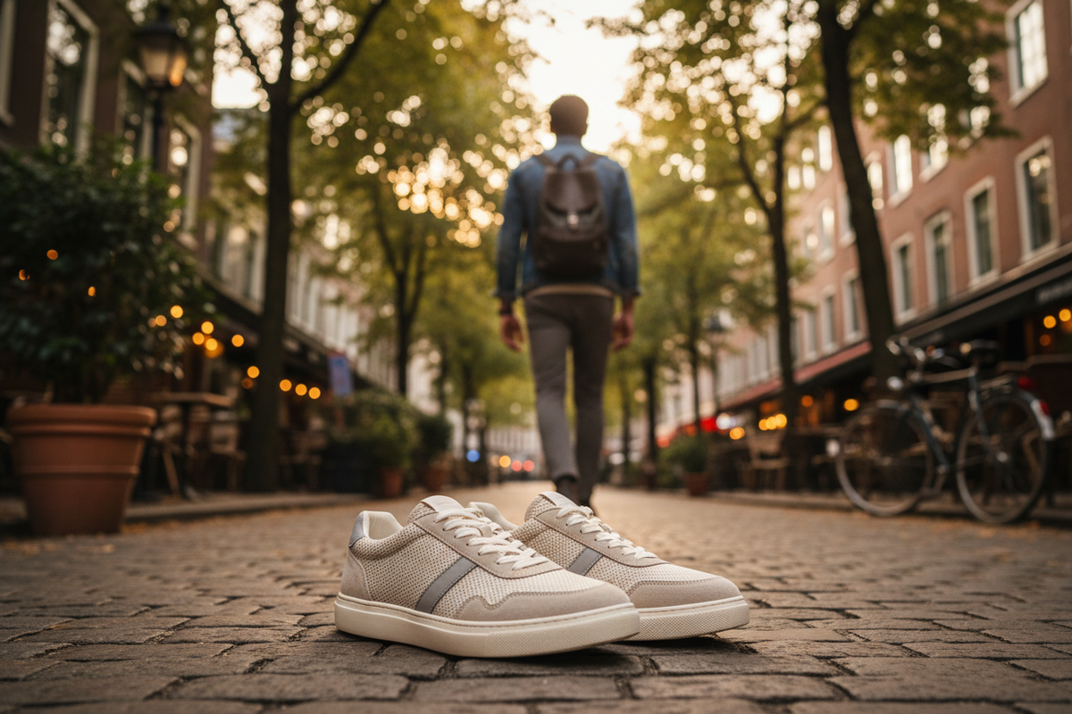 Casual shoes with background