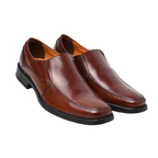 New Gallus Leather Tan Penny Loafers for Men | Stylish Slip-On Formal & Semi-Formal Shoes with Comfort Insole