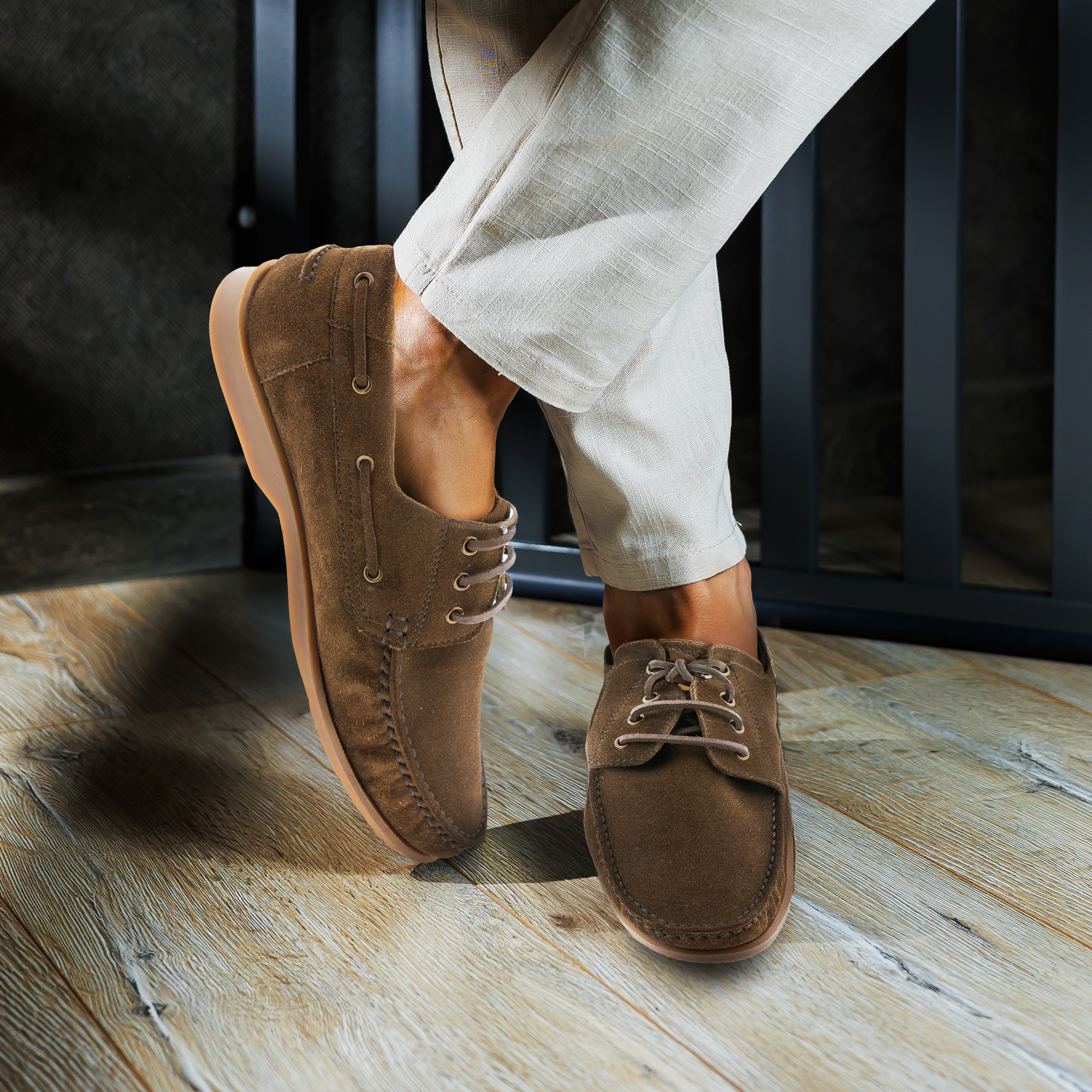 Boat Shoes – Elegant Suede Finish with Cushioned Insole & Flexible Rubber Sole