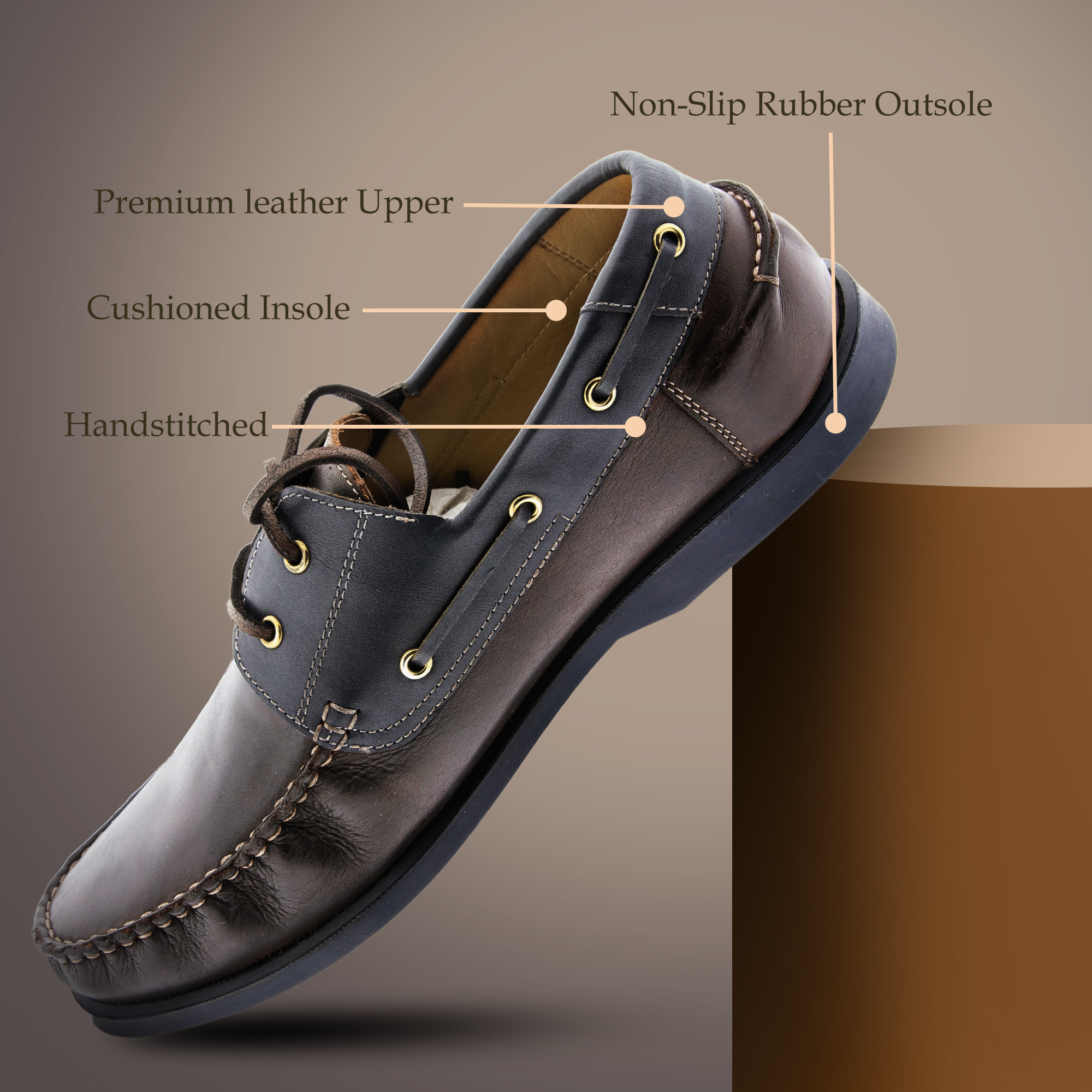 Boat Shoes – Elegant Suede Finish with Cushioned Insole & Flexible Rubber Sole
