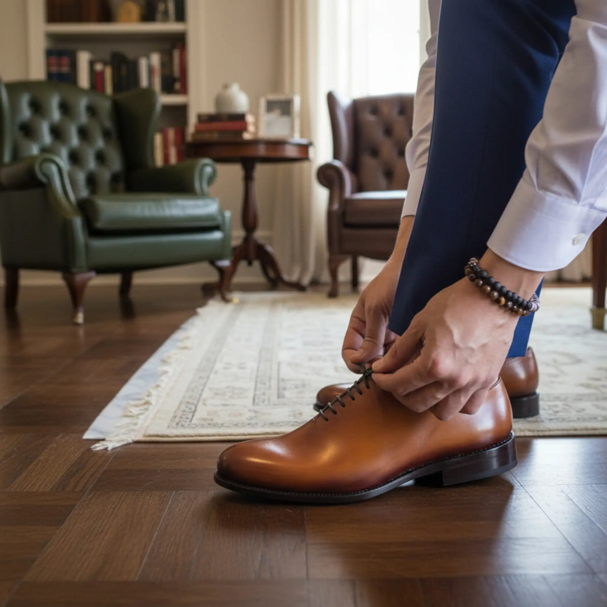 Tan Wholecut Oxford GoodYear Welted